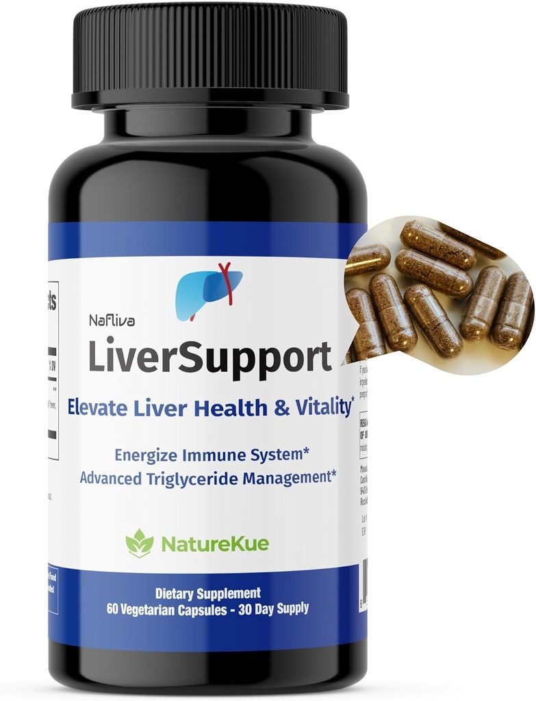 NatureKue LiverSupport – Integratore di salute avanzato con tè profondo & latte Thistle | Supporta disintossicazione naturale, antiossidante & energia | 60 capsule vegetariane