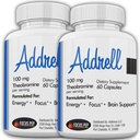 Addrell 2 Pack Energy Stimulant Pills- pillola alternativa supplemento studio, integratori nootropici naturali & Enhancer cognitivo sostituto per Elevare Clarity mentale- 120 capsule