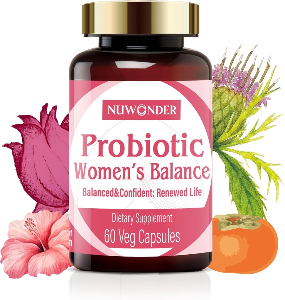 Prebiotici e probiotici per le donne – Vaginal Probiotics Blend, Prebiotici Naturali, Supporto di erbe, Promuovi la Salute Femminile & Intimate Balance, Eliminare Vaginal Odors & pH Balance, 60 capsule (2)