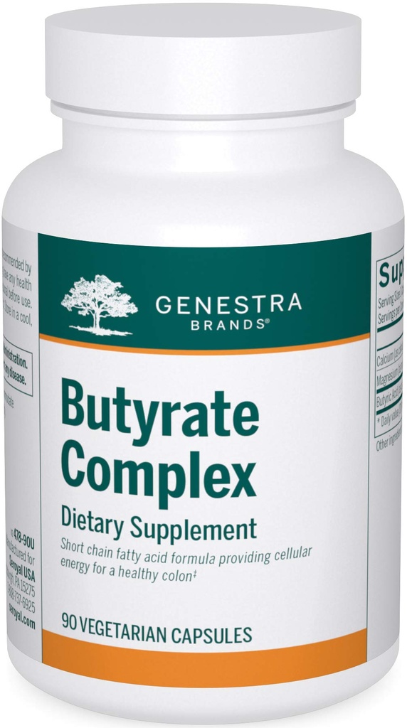 Genestra Brands Butyrate Complex | Acido Butirico da Calcium/Magnesium Butyrate | 90 capsule