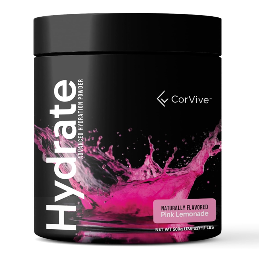 Hydrate Electrolyte Drink Mix | Pink Lemonade Flavor | Certificazione NSF | Elettroliti, Vitamina C, Magnesio, Zinco, Potassium | Usato da Atleti & US Military | Boost Performance | 50 Serve