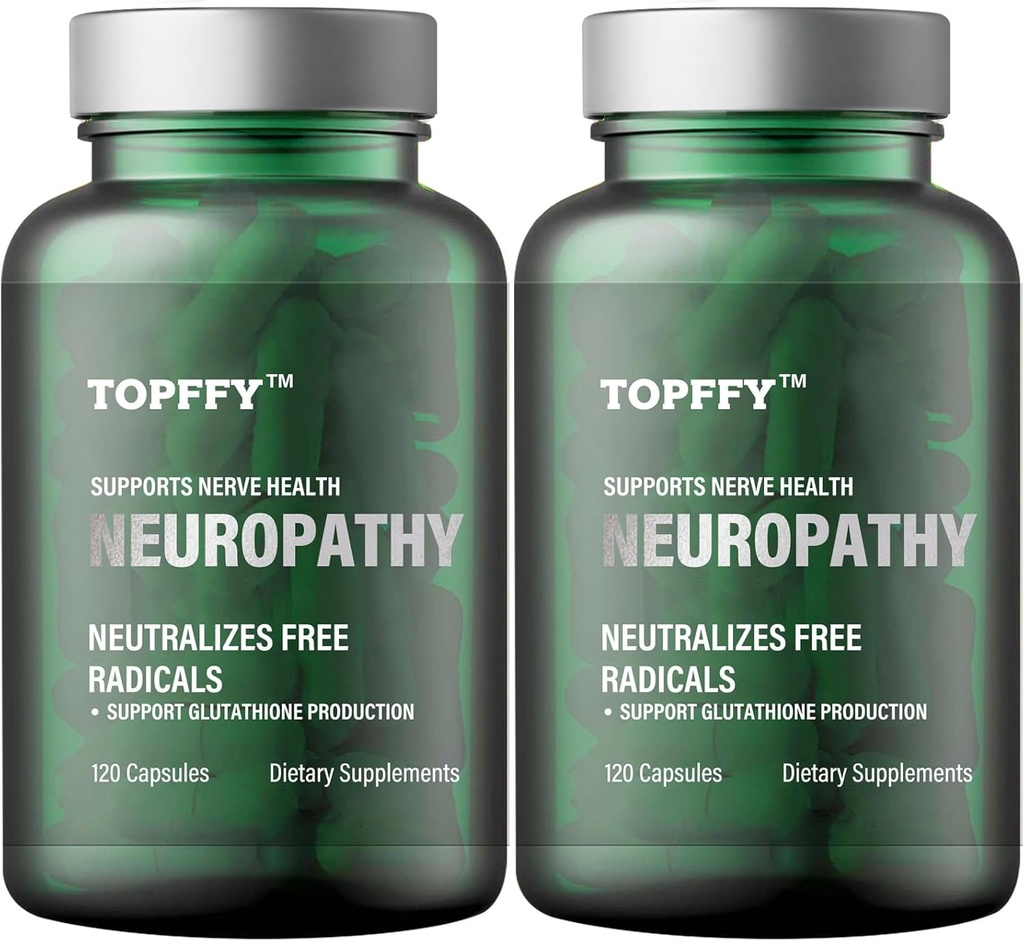Neuropatia Miscela nutrizionale per Nerve Discomfort Relief, con acido lipoico alfa 600mg - Benfotiamine, Vitamine di Nerve naturali di massima resistenza,Adatto per Piedi, Mani, Alette, Gambe Toe