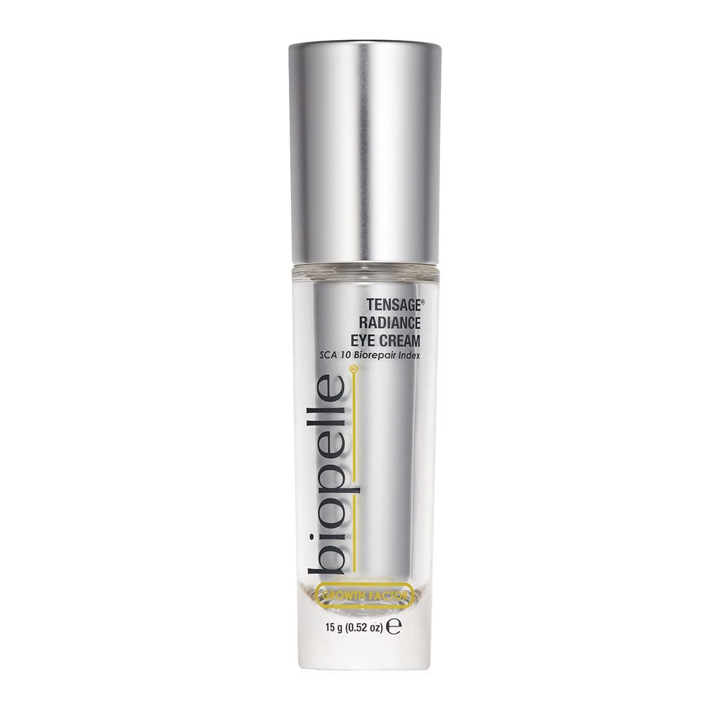 Biopelle Tensage Growth Factor Radiance Eye Cream con SCA 10 Biorepair Index, Illuminazione Occhi Cura, 0.52 Oz