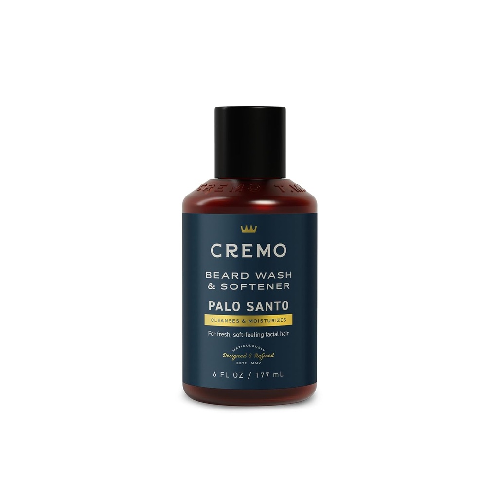 Cremo Palo Santo (Riserva Collezione) Cuscinetto Wash & Softener, Moisturizes, Stili e Riduce Cuscinetto Itch per Tutte le lunghezze dei capelli facciali, 6 Fluid Oz