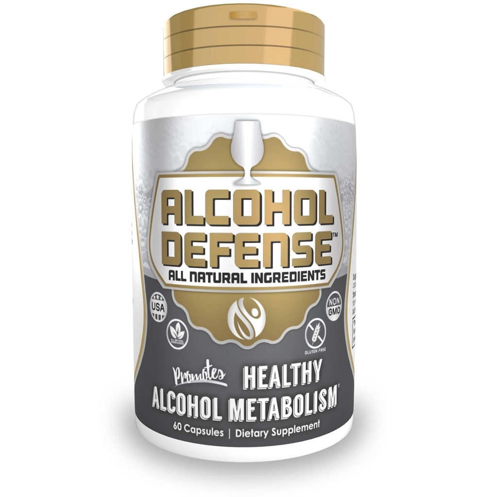 Alcohol Defense Capsule | 60 Count | Promuove il metabolismo alcool sano | Contiene diidromiricetina, estratto di zenzero