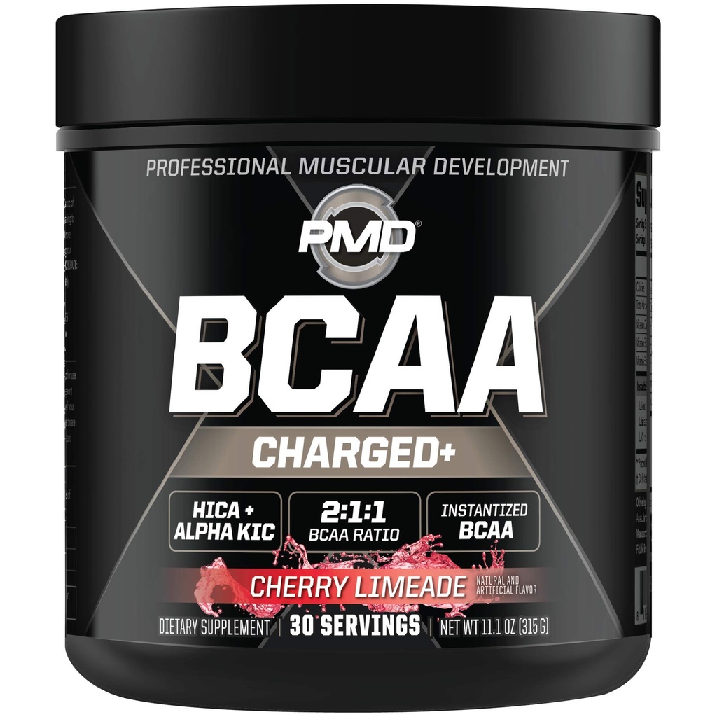 PMD Sports BCAA ha caricato miscela di bevanda di amminoacidi delizioso per prestazioni, recupero, resistenza e idratazione - Aumentare la funzione muscolare per allenamento e l'energia quotidiana - Limeade di ciliegia (30 Serve)
