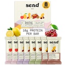 Barre vegetali Vegan Healthy Protein Bars, Con Greens (Variety Pack, 8 Bars) – Solo ingredienti reali, Zero Aggiunto Zucchero, senza glutine, senza latticini
