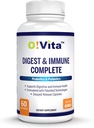 Digest & Immune Probiotici completi & Prebiotici per le donne e gli uomini, Supporta la salute digestiva & Gut, Supporta Nutrient-Absorption & Immune Health (60 capsule non OGM)