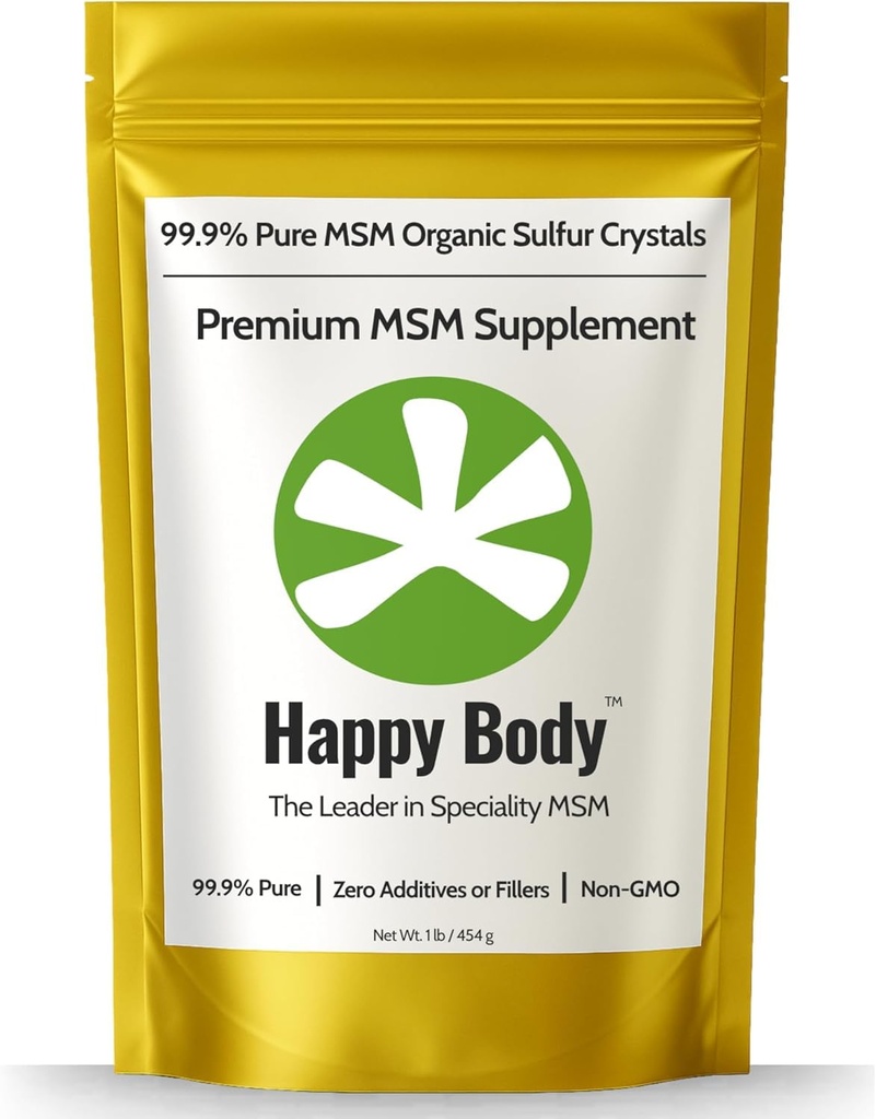 Cristalli organici di zolfo - cristalli di MSM puri del 99%, supplemento di MSM Premium - qualità eccellente e assorbimento. 1 LB Pack.