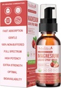 Magnesio Glycinate Liquid Spray con Citrato, Ossido & Malato, Magnesio con Vitamina Intera, L-Teanina, D3K2, B6 per Cuore, Gambe,Muscles&Energy- Sapore di fragola senza zucchero, 2 Fl Oz