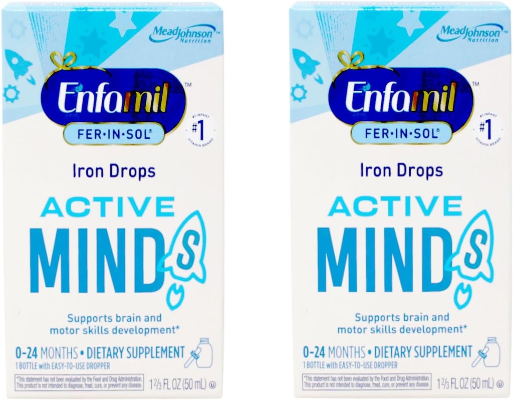 Gocce per neonati e bambini, 15 mg, 1.67 fl oz (50 ml) (Pacchetto di 2)