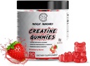Muscolo Munchies Creatina Chewable Gummies per uomini e donne-infuso con Beta Alanine-5g di Creatina Per Serving-aumenta la forza, la resistenza, & Recovery-Vegan, NonGMO (Strawberry Burst)