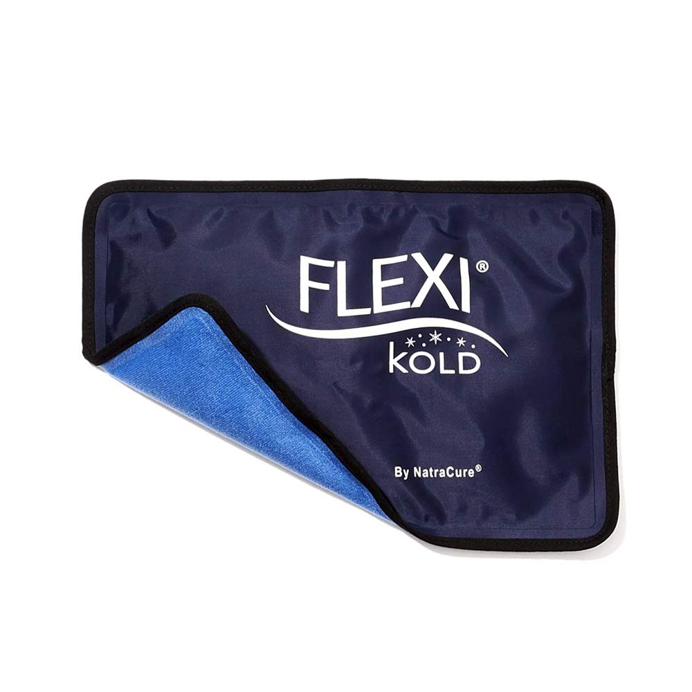 FlexiKold Gel Ice Pack riutilizzabile con cinghie – Cold Compress Pack per lesioni – Avvolto medico flessibile per schiena, spalle, gambe, ginocchio, Sciatica, dolore muscolare – mezza dimensione