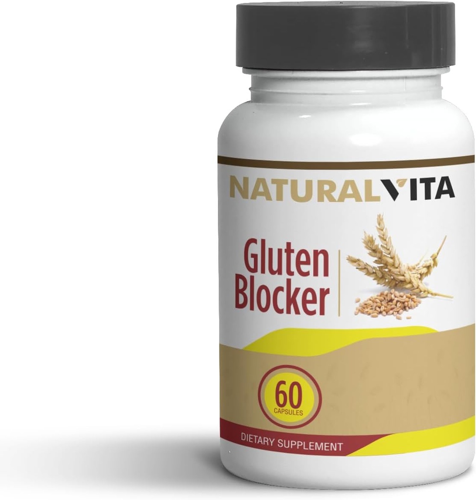 Gluten Blocker, 60 capsule, miscela enzima per intolleranza alimentare, digerire wih Ease, rapido sollievo.