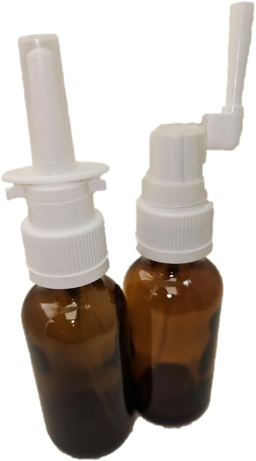 Ambra spruzzo di vetro vuoto e orale per applicazioni in argento e saline Colloidale, vuoto 30ml (1oz) 2-Pack