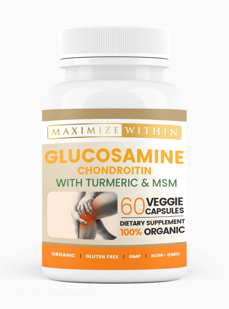 Glucosamina Chondroitin con Turmeric & MSM – Mobility & Flexibility Support – 60 capsule vegetali