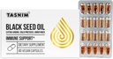 Tasnim Black Seed Oil Organic Cold Pressed Capsule 100% Pure Cold-Pressed Black Cumin Seed Oil Nigella Sativa per il supporto immunitario, Joint Comfort e Vitality