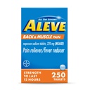 Aleve Back & Muscle Pain Relief Naproxen Sodium Tablets, Riduttore di dolore & febbre, Medicina per il corpo , 250 Conte
