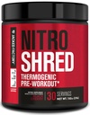 Jacked Factory NITROSURGE Shred Pre Workout Supplement - Energy Booster, Gains Instant Strength, Sharp Focus, Pompe potenti - Nitric Oxide Booster & PreWorkout Powder - 30Sv, Ciliegia nera