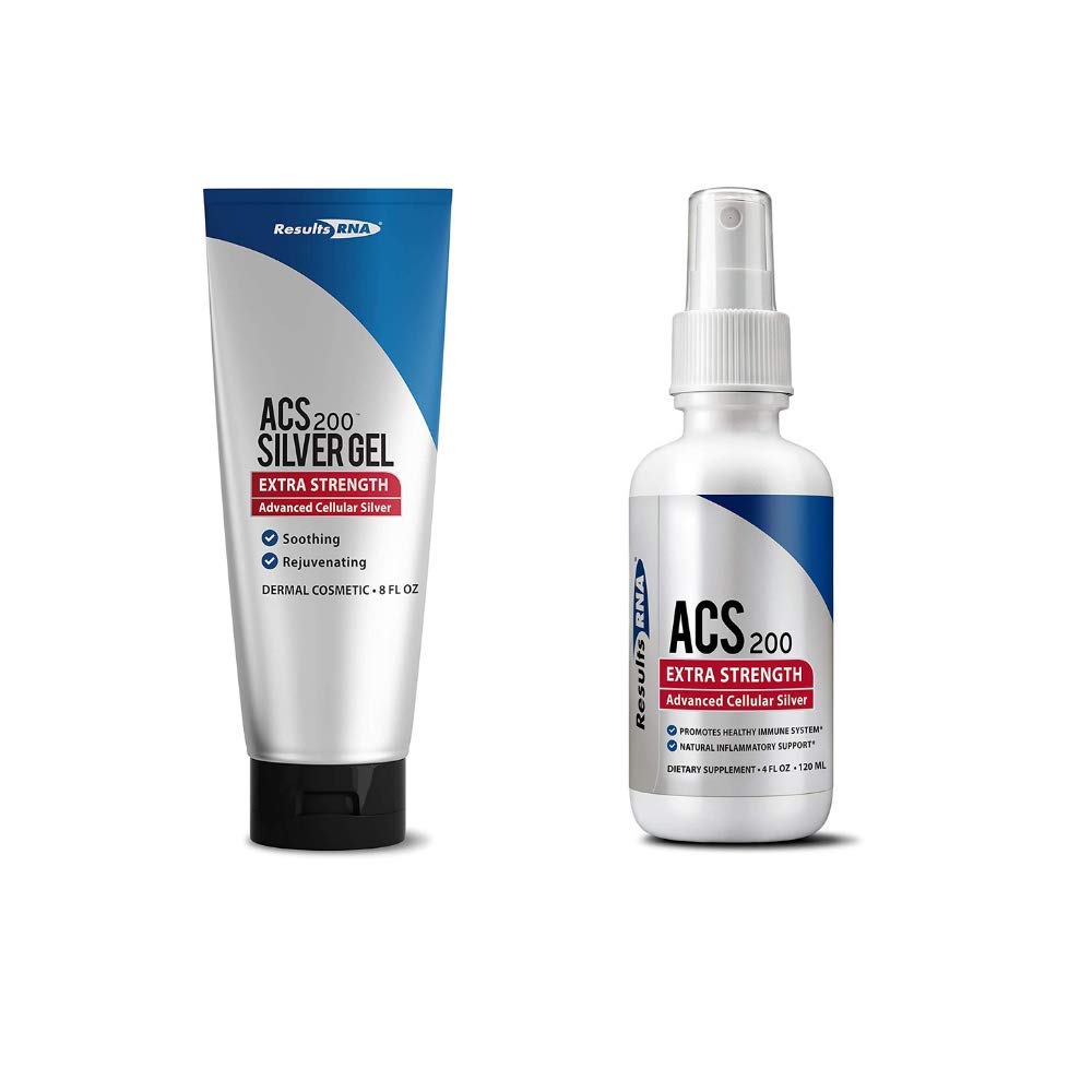 Risultati RNA | ACS 200 Argento Colloidale - 4 Ounce e Colloidale Silver Gel Extra Forza | Advanced Cellular Silver Topical Gel for Sunburn, Wounds, Rashes, Skin Irritations (8 Ounce)