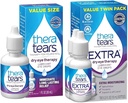 TheraTears Dry Eye Therapy Gocce per occhi secchi, 1.0 Fl Oz & Extra Dry Eye Therapy Lubricating Gocce per occhi secchi, fl oz Bottiglia, 2 Conte(Pack of 1)