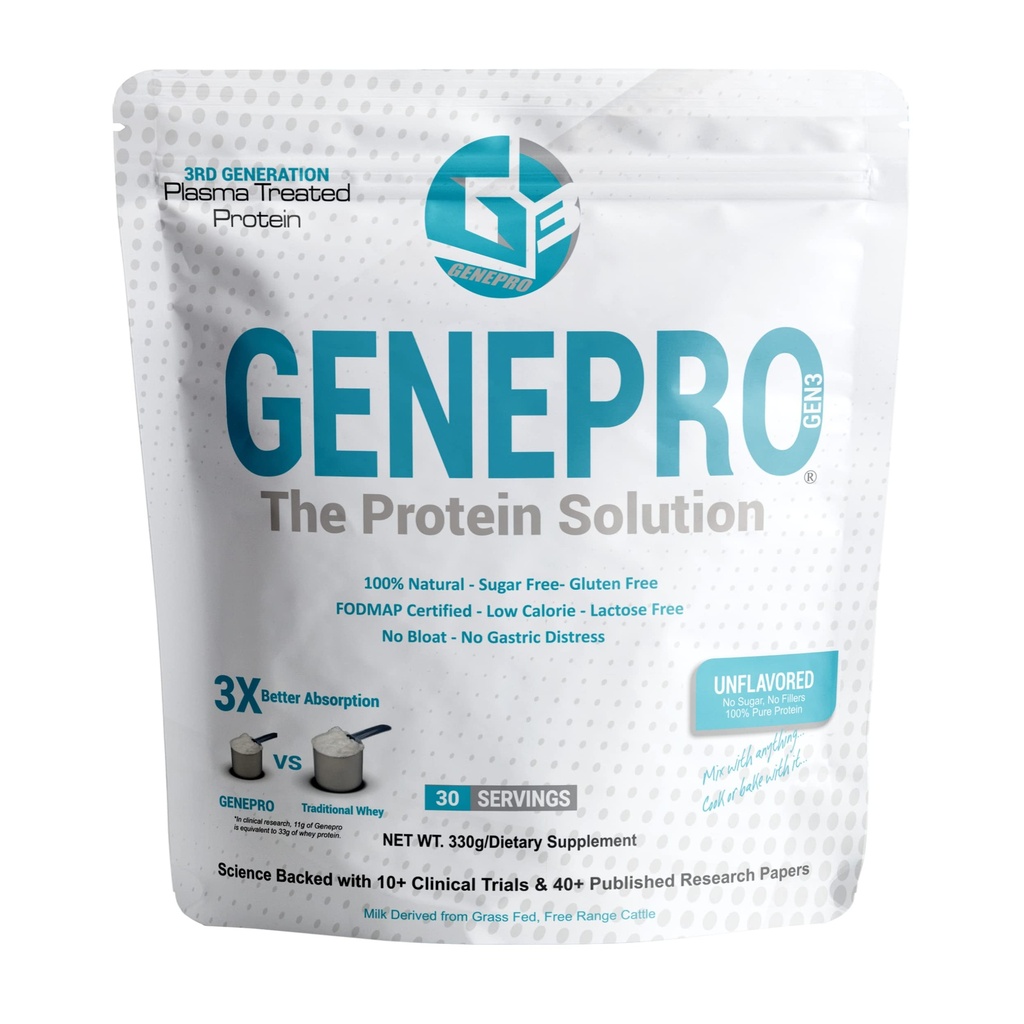Polvere proteica non aromatizzata - Nuova formula - Lattosio-Free, Gluten-Free, & Non OGM Whey Isolate Supplement Shake (3a Generazione, 30 Serve)