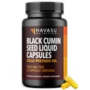 Estratto di olio di semi nero pressato a freddo - 1500mg Cumino nero supplemento per la funzione immunitaria, supporto digestivo & salute generale - Capelli e Superfood della pelle - Nigella Sativa - 1 mese di fornitura, non aromatizzato