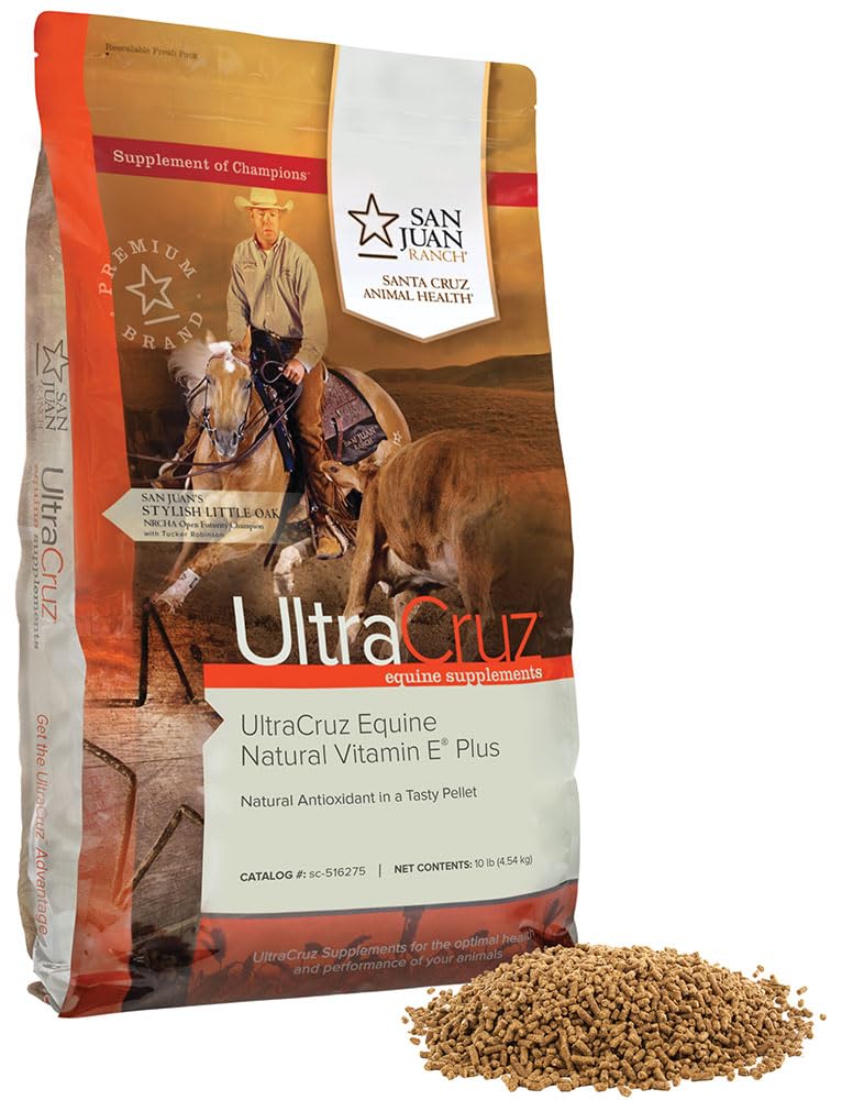 UltraCruz - sc-516275 Equine Natural Vitamin E Plus Supplemento per cavalli, 10 lb, Pellet (66 giorni di alimentazione)