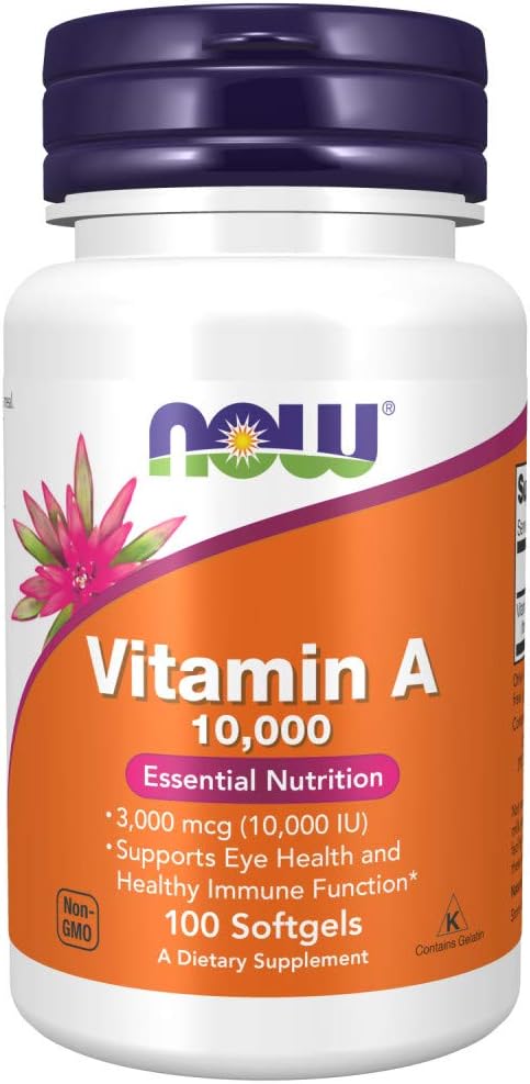 NOW Foods, Vitamina A, 10.000 UI, 100 Softgels