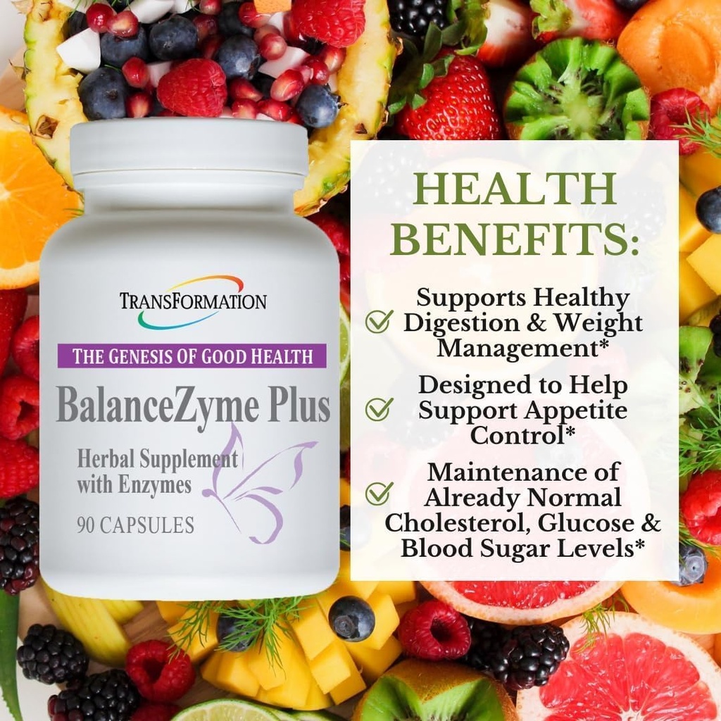 TRASFORMAZIONE IL GENESIS DI GOOD HEALTH BalanceZyme Plus per le donne e gli uomini, con Garcinia Cambogia e miscele enzime per la digestione sana, salute del fegato, 90 capsule