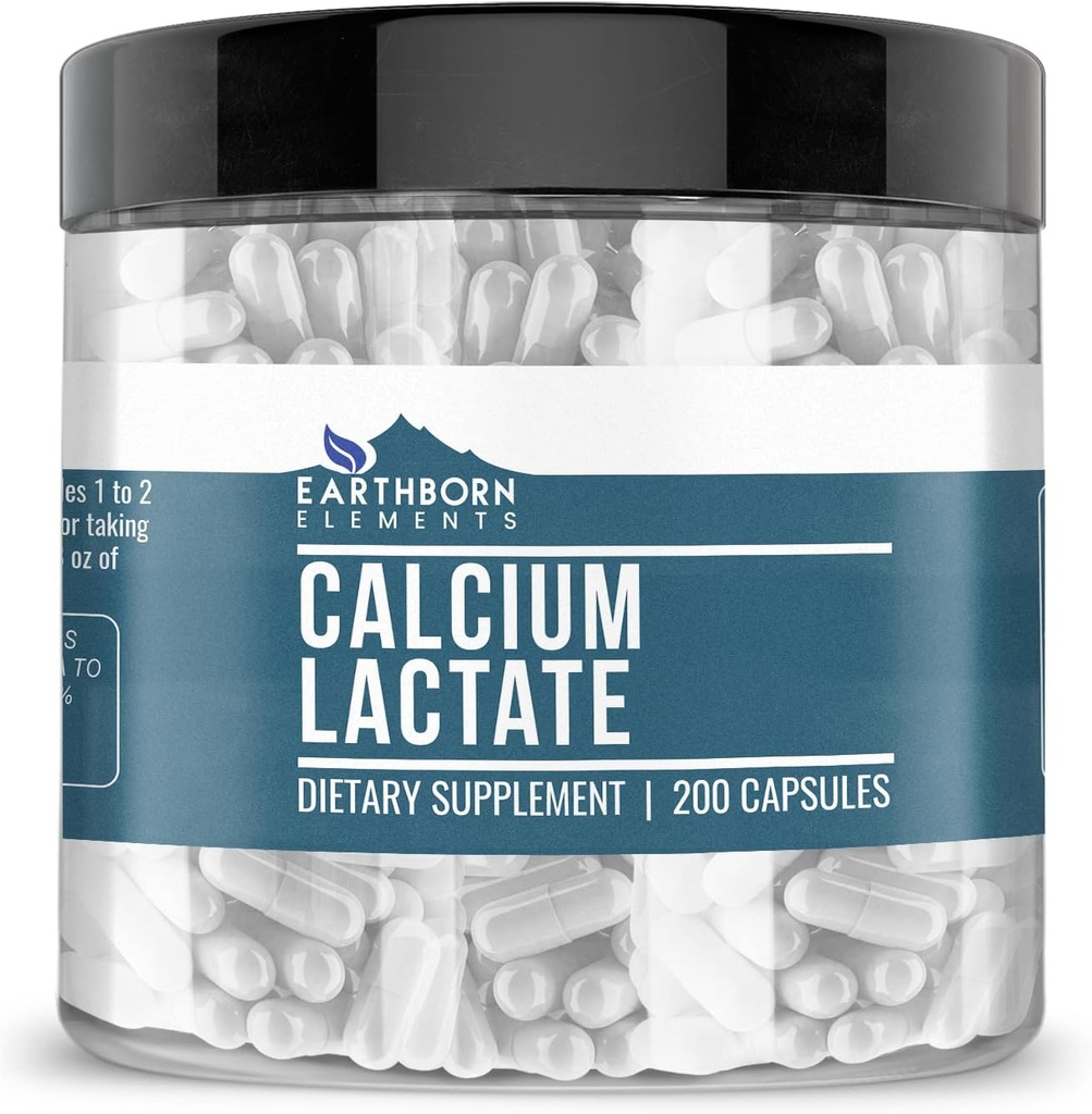 Lattato di calcio degli elementi terrestri (200 capsule)