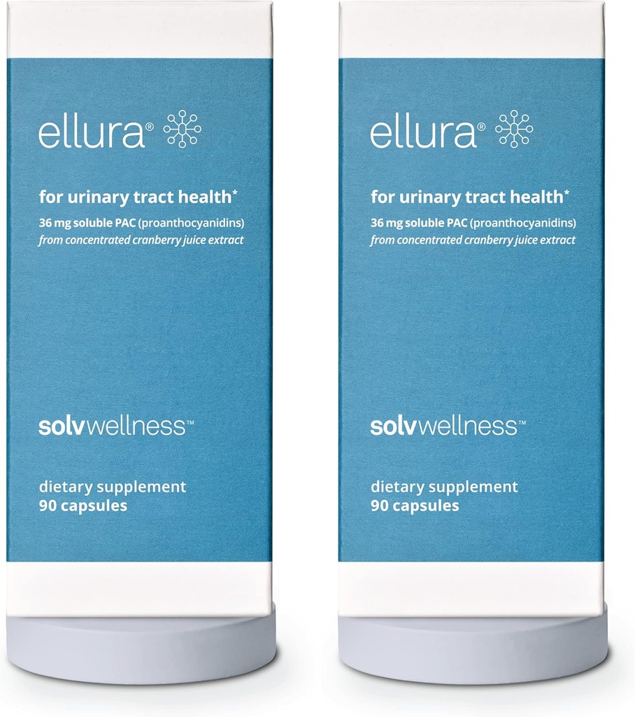 ellura Solv Wellness Clinically Proven Cranberry Supplemento: Ottenere Ahead di UTIs con 36mg di 100% Biodisponibile PAC, 180 capsule
