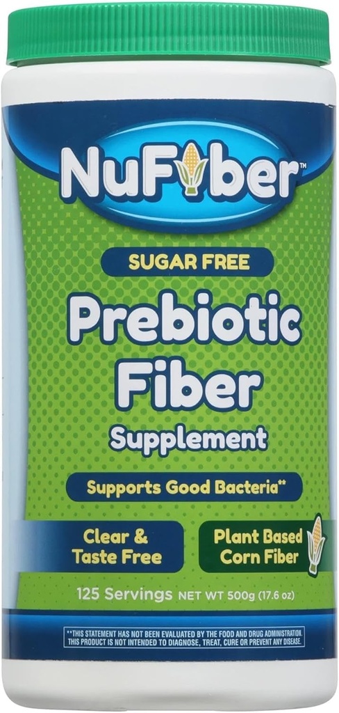 Integratore di fibre, Fibra Prebiotica Quotidiano, 125 Serve, Libero, Senza Glutine & Zucchero, Polvere di mais a base vegetale per sostenere la salute digestiva & Gut