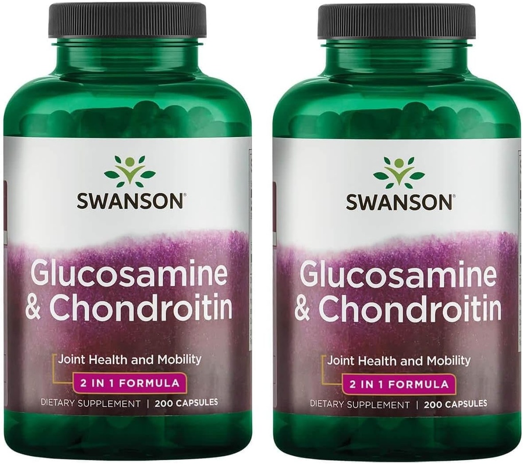 Swanson Glucosamine & Chondroitin Combo 500/250 Milligrammi 200 Capsule (2 Confezione)