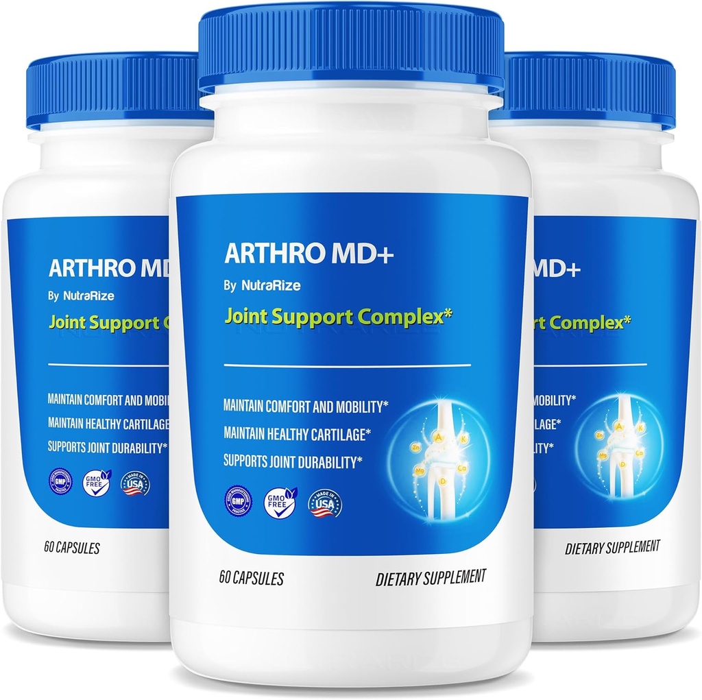 (3 Pack) capsule Arthro MD+, supporto ufficiale MD Arthro, Formula naturale per supportare flessibilità e mobilità, Pillole Premium per giunti sani, Arthro M D Review (180 capsule)