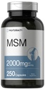 Horbäach MSM Supplemento capsule | 2000mg | 250 Count | Non OGM e Gluten Formula gratuita | Methylsulfonylmethane