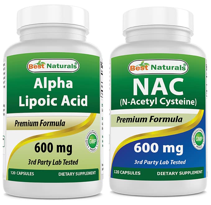 Migliori naturali alfa acido lipoico 600 mg & NAC 600 mg