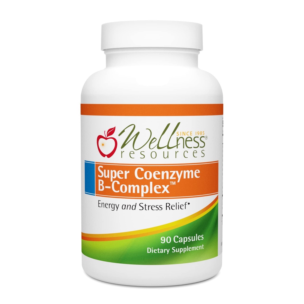 Super Coenzyme B Complex - 90 Capsule - Vitamina B12, Vitamina B Complex per la Crescita dei Capelli, Supporto Adrenale & Stress Relief - Methylated B12, Folate, Biotina, Riboflavin, Thiamine