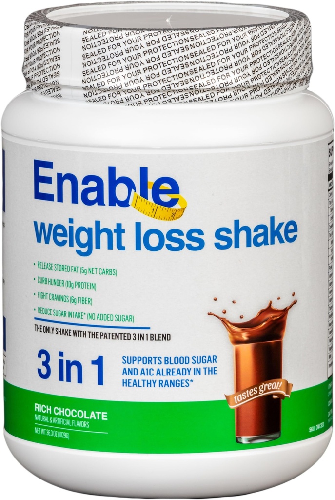 Abilitare la perdita di peso Shake - Ricco sapore cioccolato per Delicious & Nutritious Meal Sostituzione, 2lb 11oz