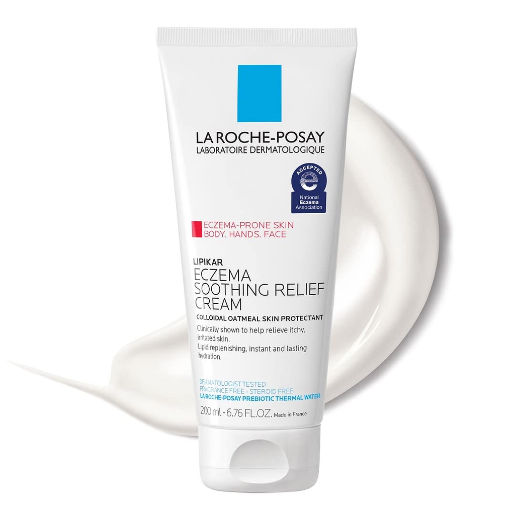 La Roche-Posay Lipikar Soothing Relief Eczema Crema, viso e corpo Lozione per Eczema e Sensibile, pelle secca, idratante con farina di avena colloidale per alleviare l'irrigazione
