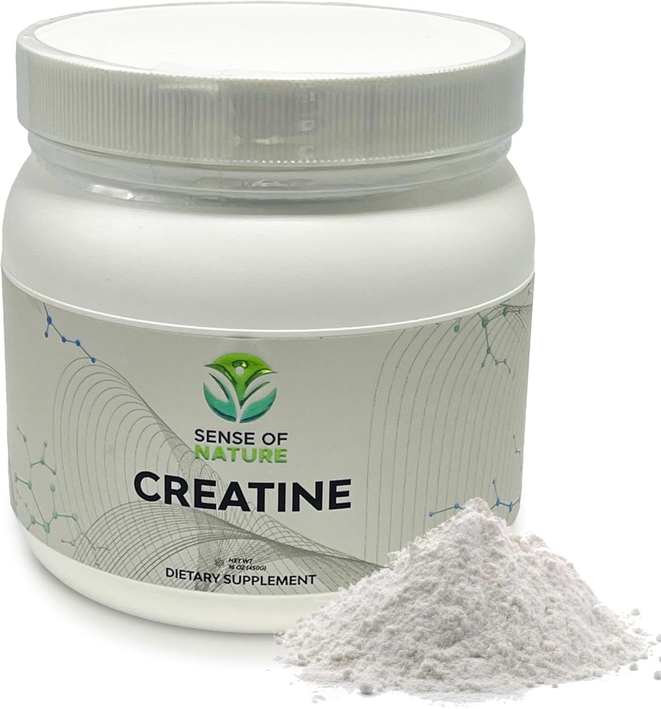 Polvere monoidrata di creatina 90 Servings - 5g (5000mg) di polvere di creatina micronizzata per porzione, Creatina pre allenamento, Creatina per costruzione del muscolo, Creatina monoidrato 450g (1.0lbs)