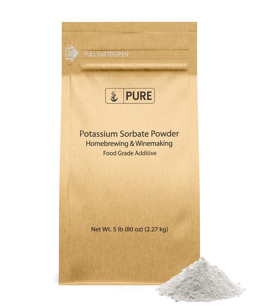 Puro Ingredienti Originali Potassium Sorbate (5 lb) Homebrewing & Winemaking, Additivo alimentare e conservativo