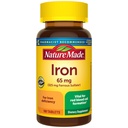 Nature Made Iron 65 mg (325 mg Ferrous Sulfate) Compresse, Integratore alimentare per il supporto delle cellule del sangue rosso, 180 compresse, 180 giorni di alimentazione