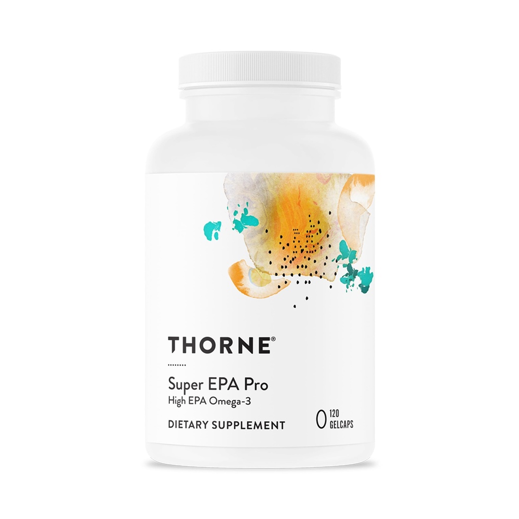 THORNE - Super EPA Pro - Omega-3 Fish Oil Supplement - promuove il supporto lipidico del sangue* - 1300mg EPA & 200mg DHA - 120 Gelcaps - 60 Serve