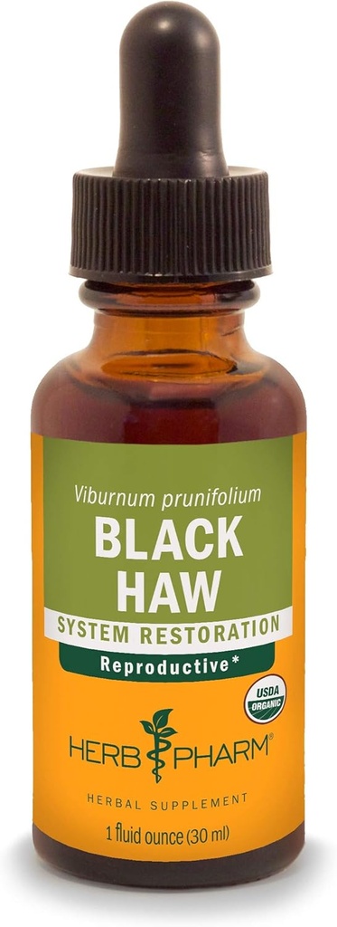 Herb Pharm Certificato Organic Black Haw Liquid Extract - 1 oncia