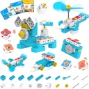WhalesBot A1 giocattolo di coding per bambini, robot di blocco di costruzione, STEM divertente Giocattolo con regolatore magnetico e blocchi del sensore, codifica senza schermo con 3 guide per bambini 3-6