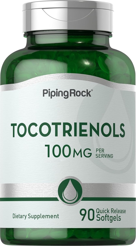 Piping Rock Tocotrienols Supplemento | 100mg | 90 Softgels | Non-GMO, Gluten Free