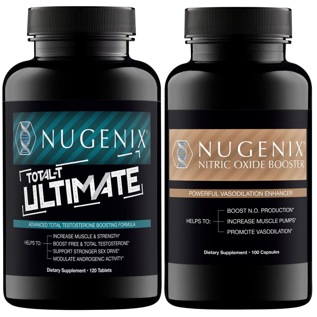 Nugenix Total-T Ultimate Testosterone Booster per gli uomini e Nitric Oxide Booster per gli uomini