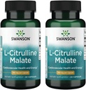 Swanson L-Citrulline Malate - Integratore di aminoacidi Promuovere la produzione di energia e la circolazione sanguigna sana - Natural Formula Supporting Total Wellness - (60 capsule, 750mg ogni) (2 Confezione)