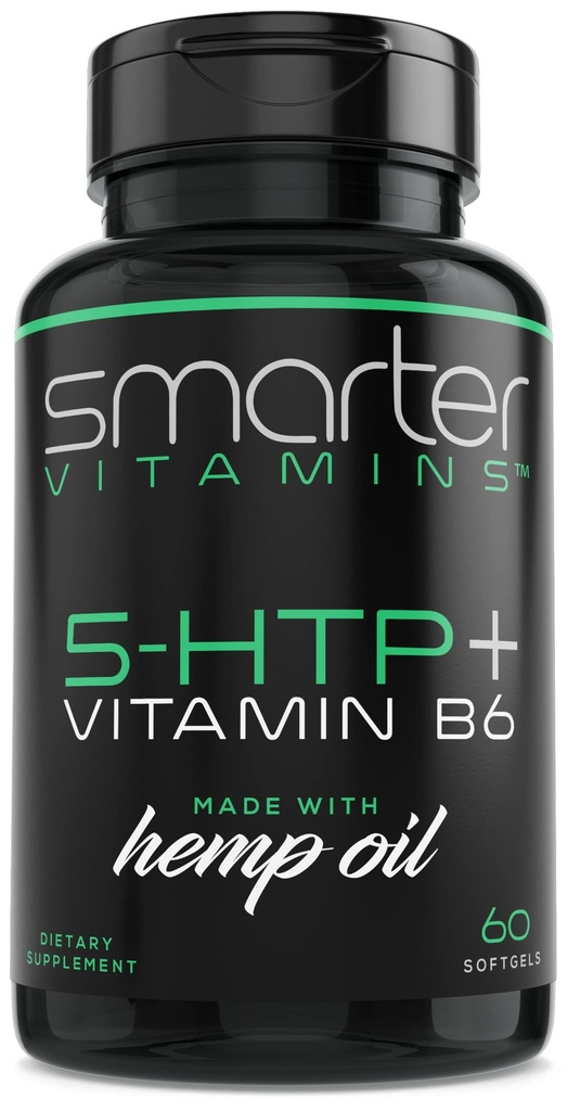 200mg 5-HTP + Vitamina B6, Extended Time Release, 60 softgels, 30 Serve
